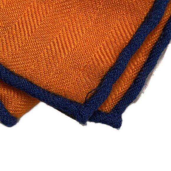 Auth HERMES Carre 140 - Orange Brown Multi Cashmere Silk Scarf - Picture 5 of 6